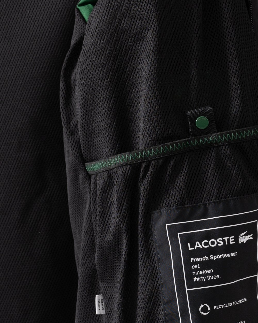 Lacoste Lacoste Mens Short Water-Resistant Jacket with Removable Hood