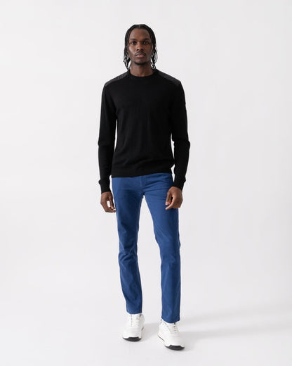 Belstaff Kerrigan Mens Merino Wool Crew Neck Jumper - Black