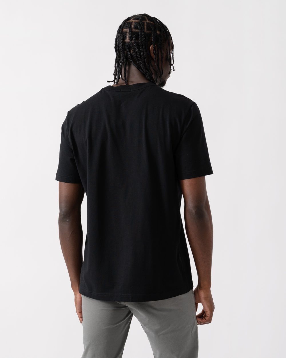 BOSS Green Tee 8 Mens Graphic Print T-Shirt - Black 001