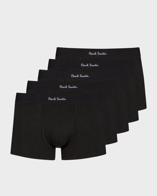Paul Smith 5-Pack Mens Organic Cotton Boxer Briefs - 79 Black