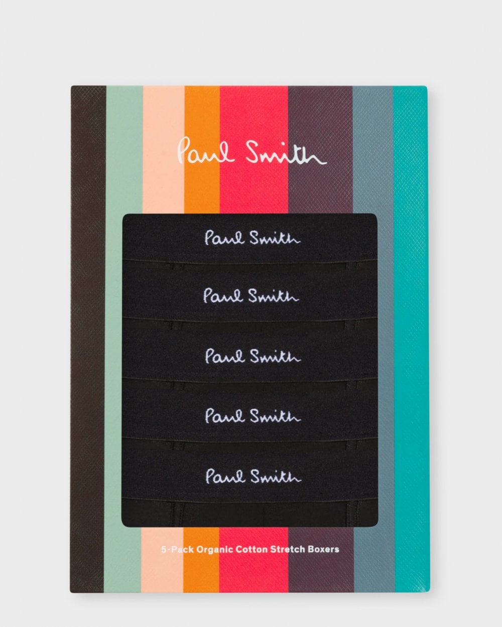 Paul Smith 5-Pack Mens Organic Cotton Boxer Briefs - 79 Black