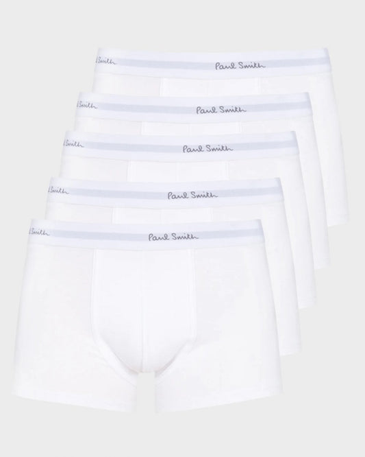 Paul Smith 5-Pack Mens Organic Cotton Boxer Briefs - 01 White