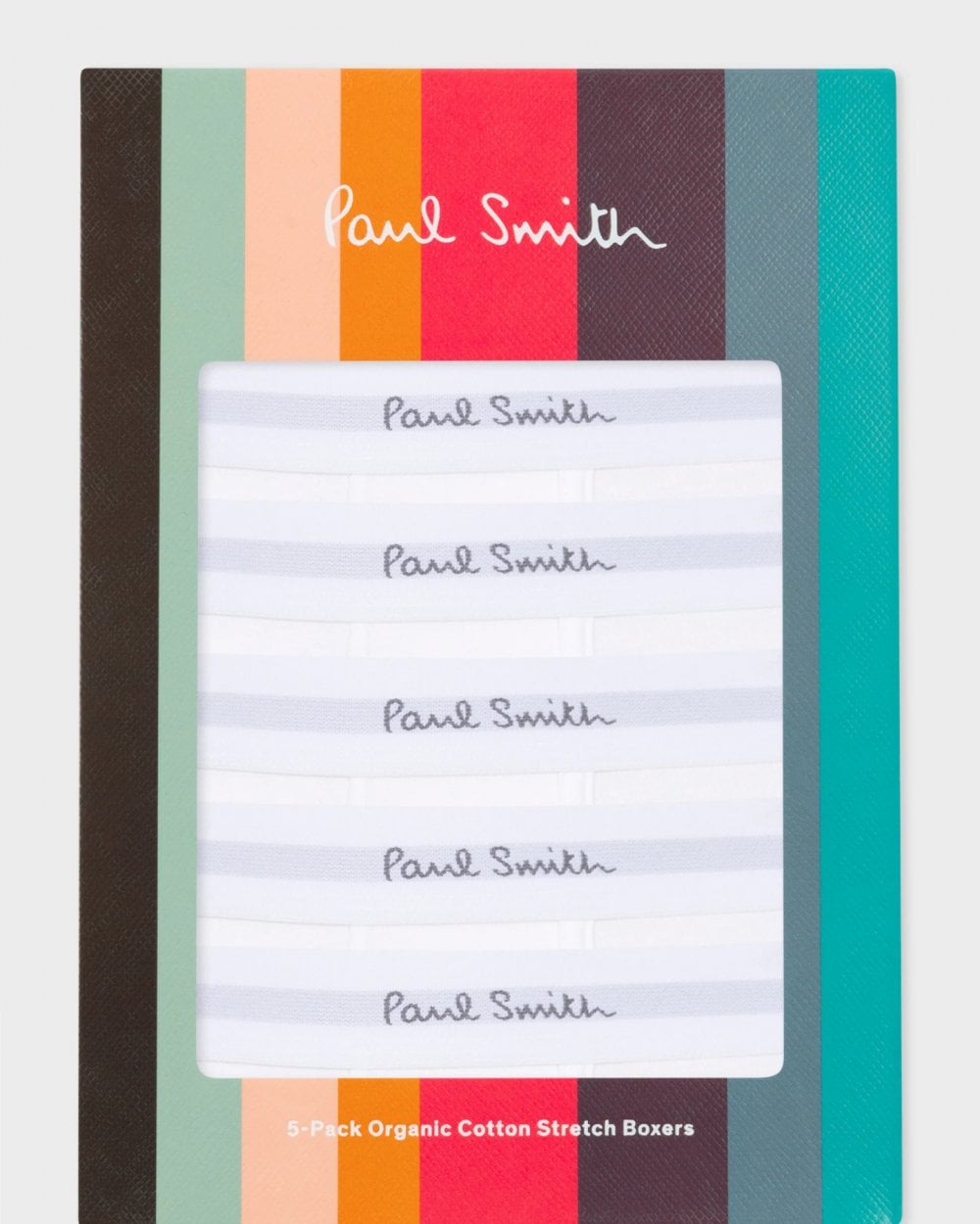 Paul Smith 5-Pack Mens Organic Cotton Boxer Briefs - 01 White