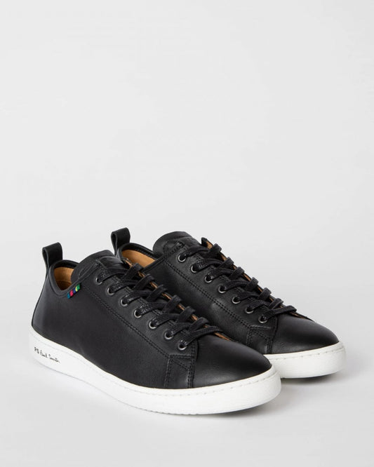 Paul Smith Miyata Mens Calf Leather Trainers - 79 Black/White