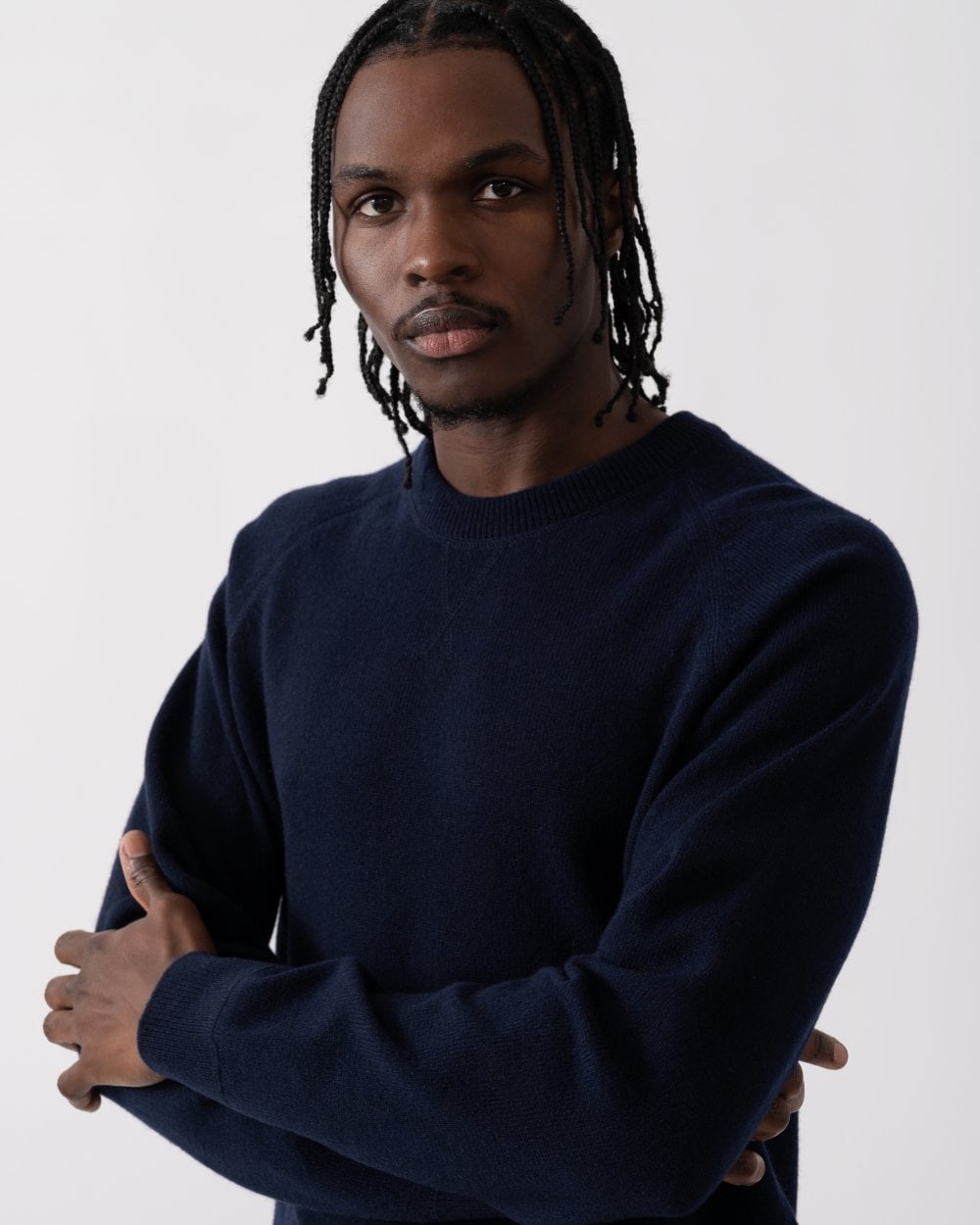 PS Paul Smith Mens Merino Wool Raglan Jumper - 49 Very Dark Navy