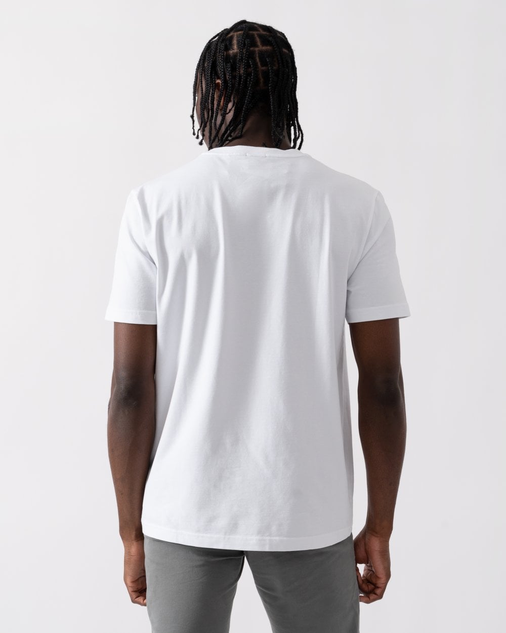 BOSS Green Tee 8 Mens Graphic Print T-Shirt - White 100