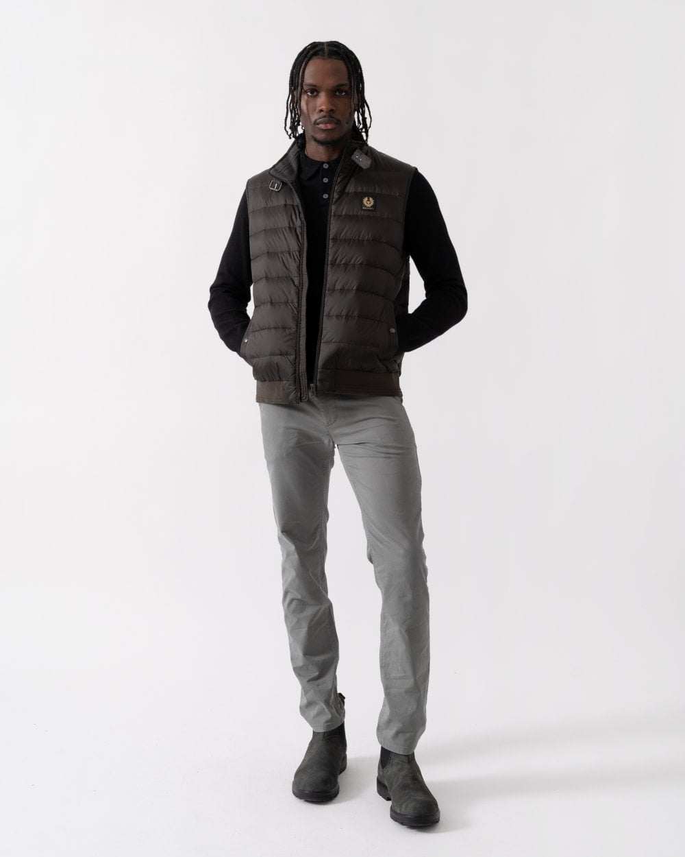 Belstaff Mens Lightweight Down Circuit Gilet - Burnt Oak