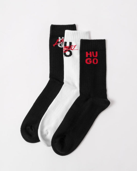 HUGO HUGO Thriller 3-Pack Mens Quarter Length Socks