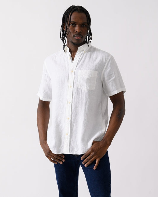 GANT GANT Mens Regular Linen Short Sleeve Shirt