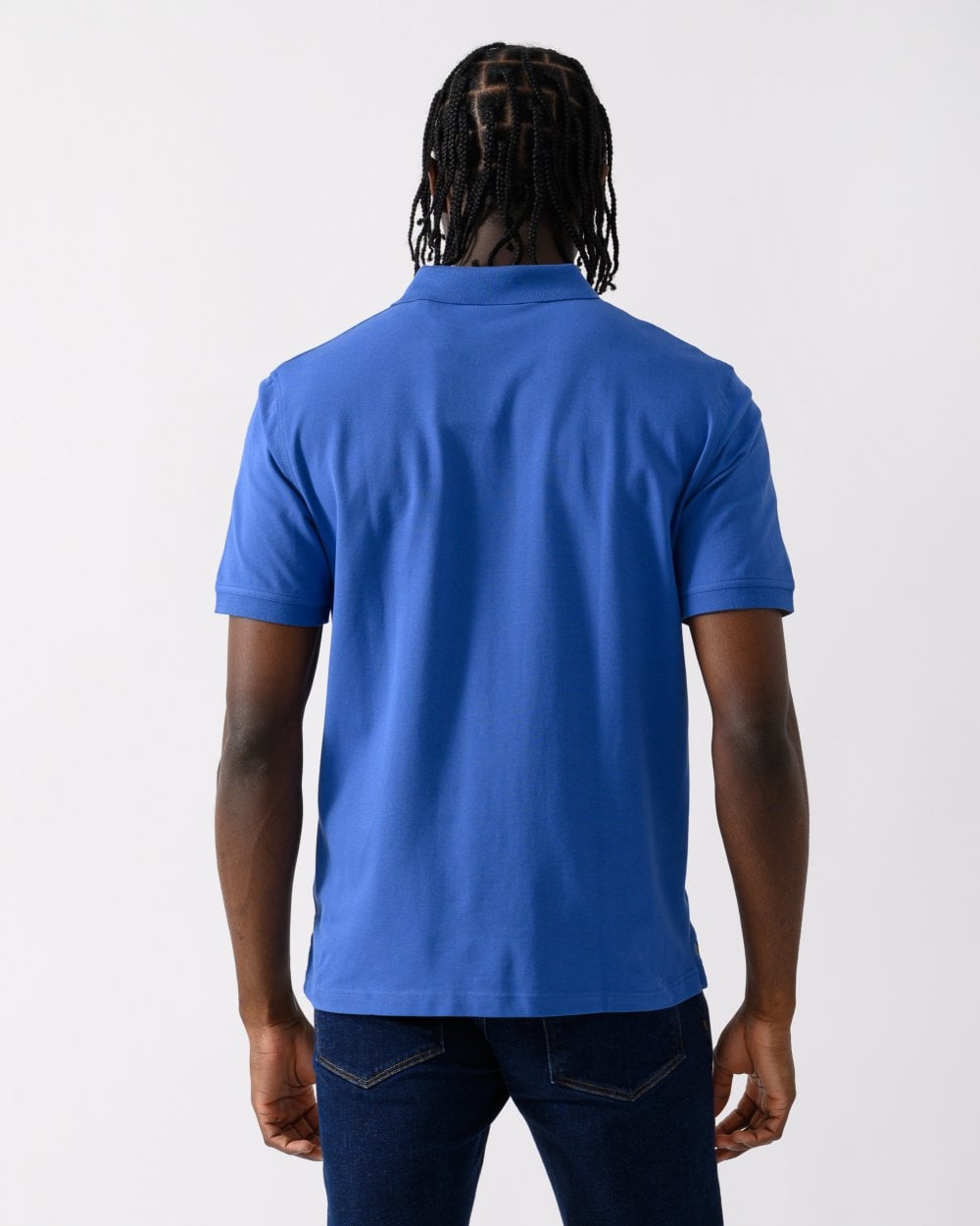 GANT Regular Fit Short Sleeve Contrast Pique Rugger - 407 Rich Blue