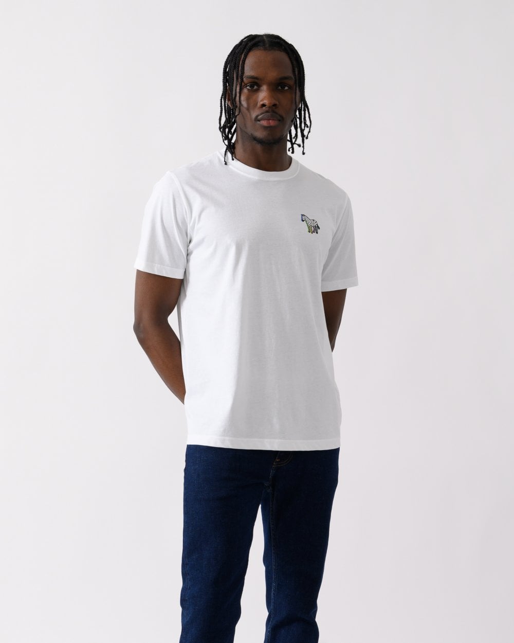 PS Paul Smith Mens Regular Fit Short Sleeve Zebra Puff T-Shirt