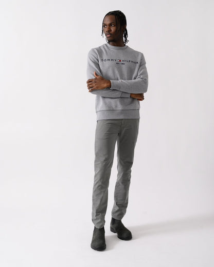 Tommy Hilfiger Tommy Logo Mens Sweatshirt - Medium Grey Heather
