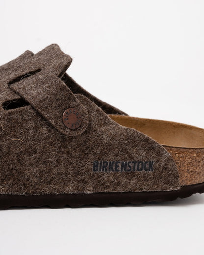 Birkenstock Boston Wool Felt Unisex Clogs - Cacao