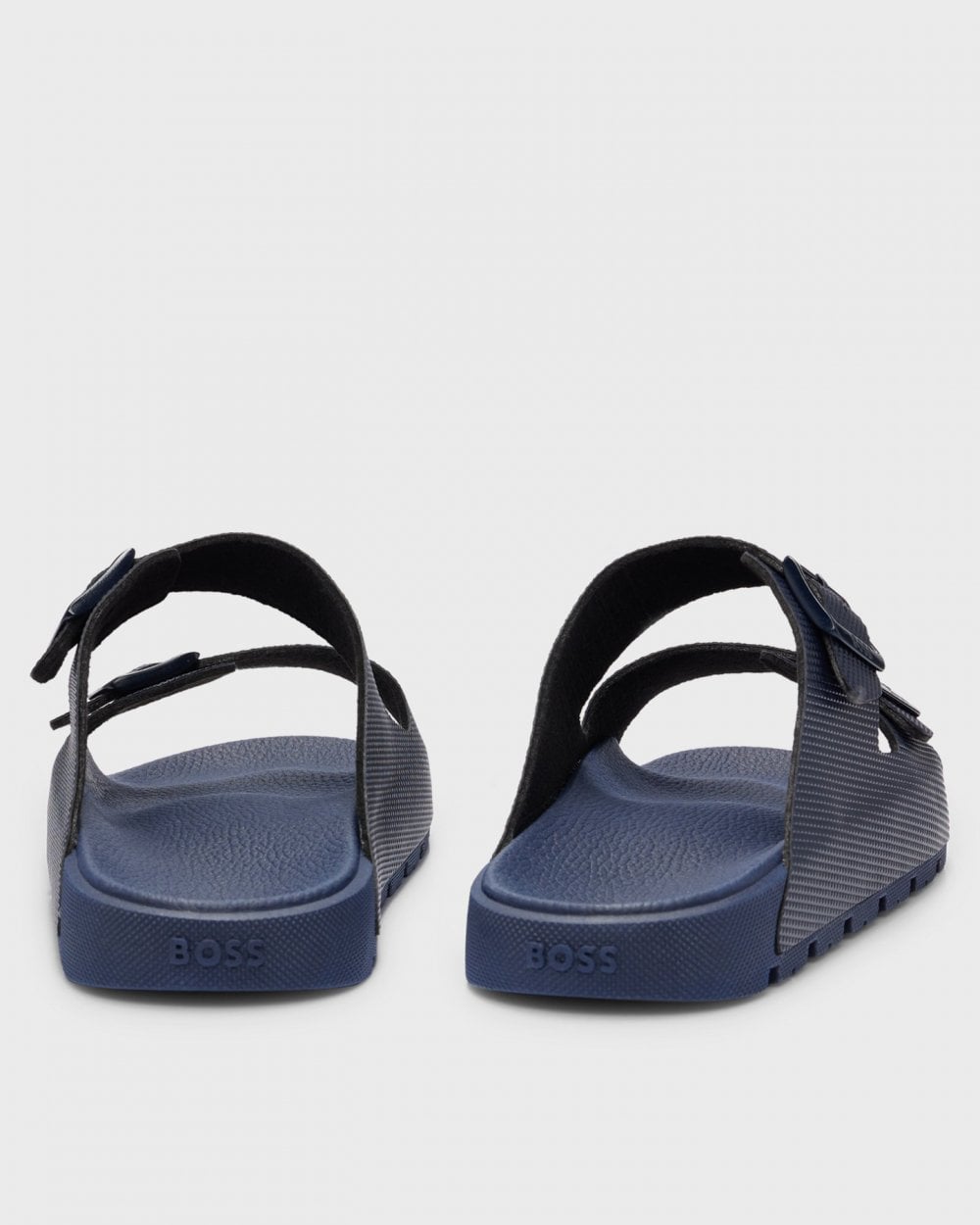 BOSS Orange Surfley Mens Twin-Strap Sandals - Dark Blue 405