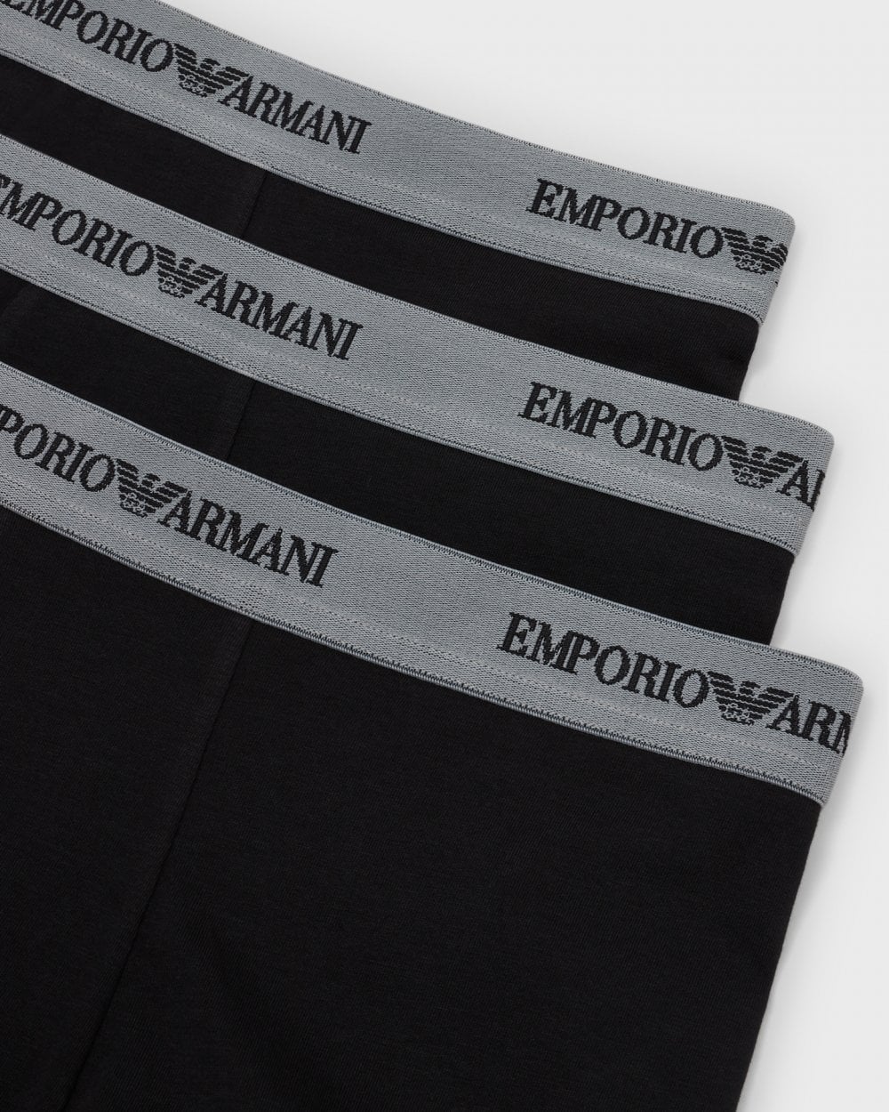 Emporio Armani Emporio Armani 3-Pack Mens Contrast Waistband Stretch Boxer Briefs