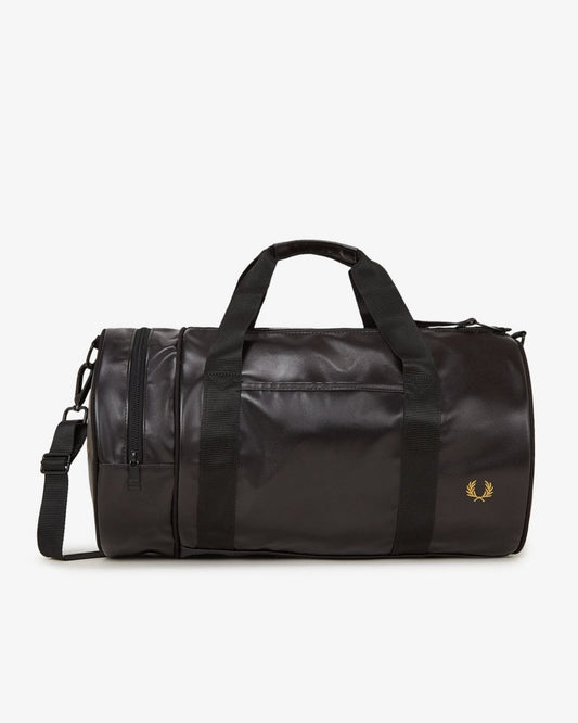 Fred Perry NOS Classic Barrel Bag - Black/Gold 774