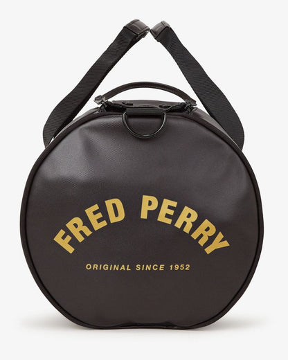 Fred Perry NOS Classic Barrel Bag - Black/Gold 774