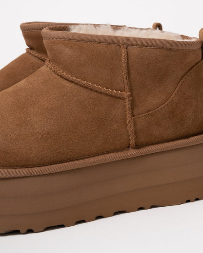 UGG Classic Ultra Mini Womens Platform Boot - Chestnut