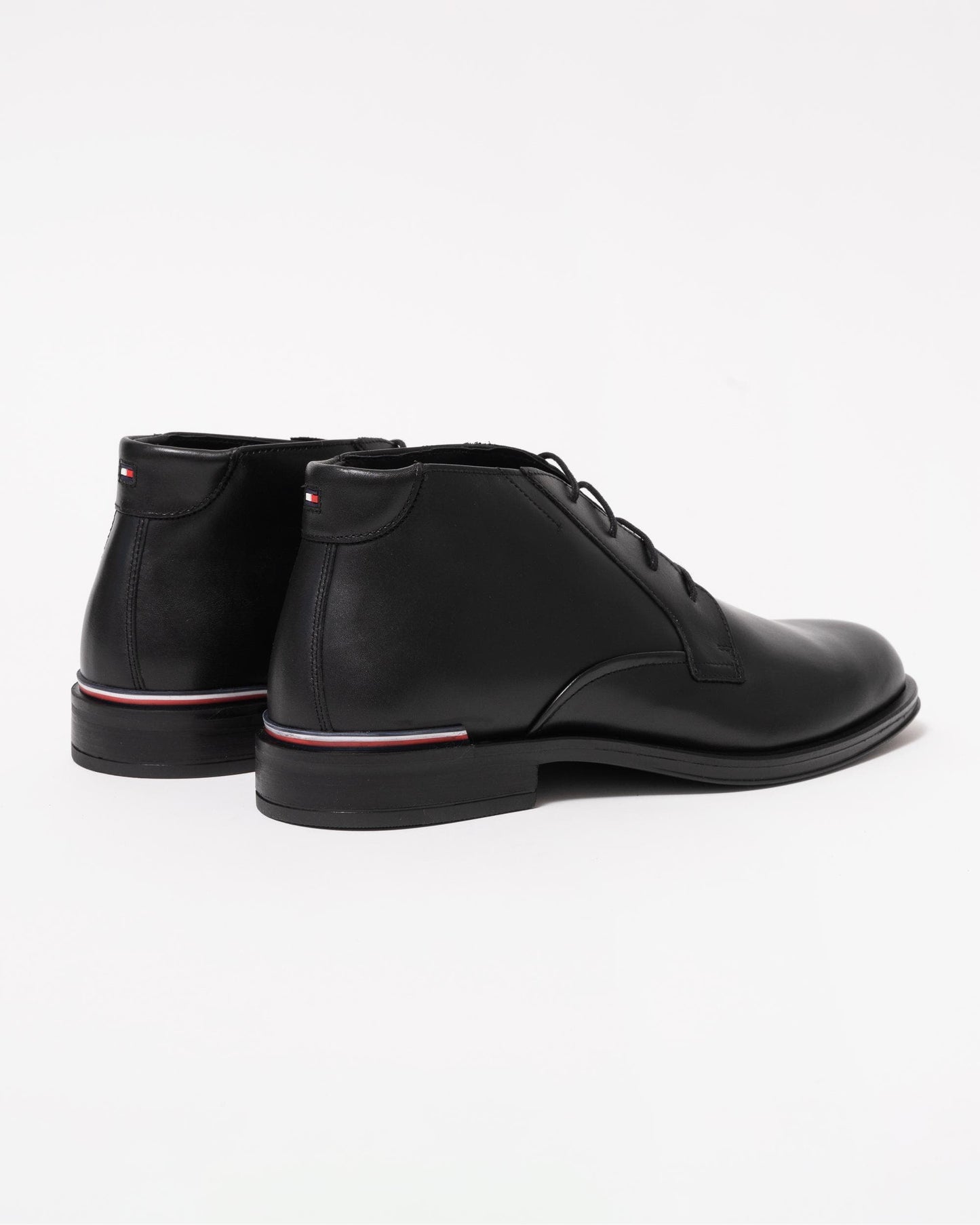 Tommy Hilfiger Core RWB Hilfiger Mens Leather Boots - Black