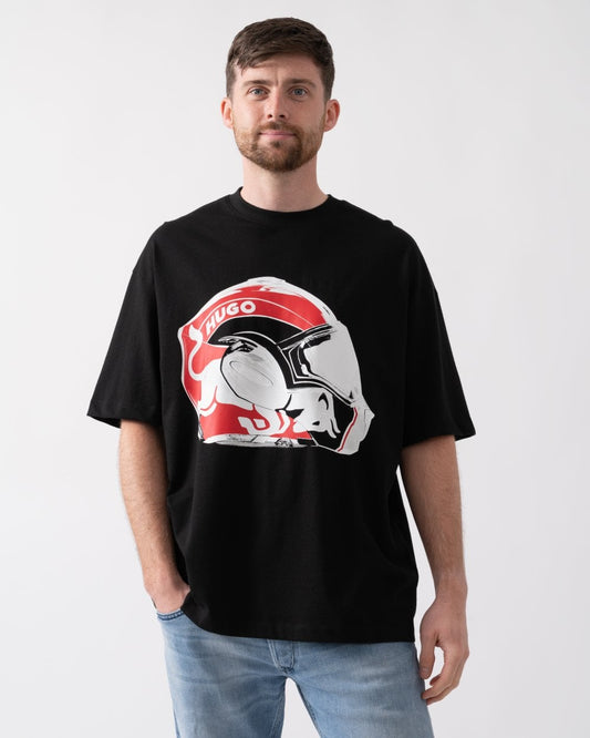 HUGO HUGO x RB Dit Mens T-Shirt with Red Bull Graphic Print