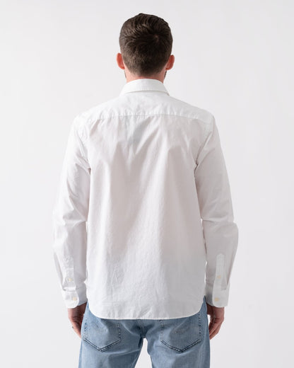 Lyle & Scott Long Sleeve Mens Poplin Shirt - 626 White