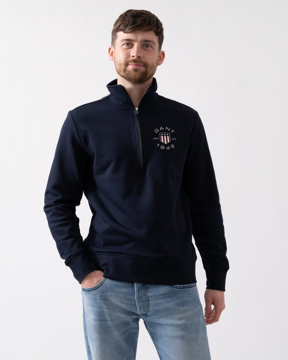 GANT Mens Print Half Zip