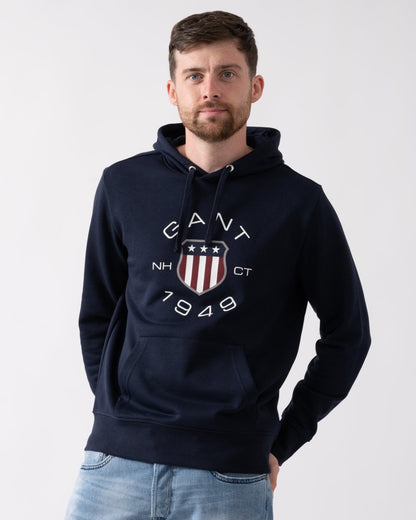 GANT Mens Print Sweat Hoodie