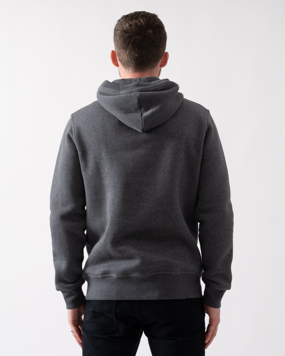 GANT Mens Regular FIt Archive Shield Pullover Hoodie - 95 Anthracite Melange