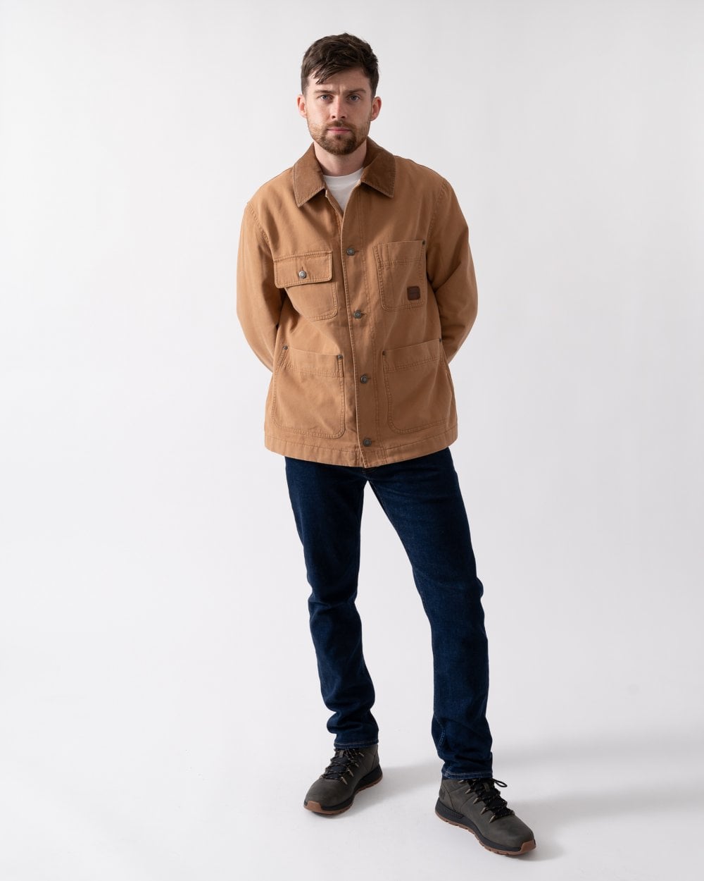GANT Mens Cotton Work Jacket - 210 Roasted Walnut