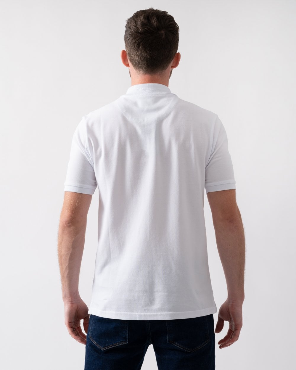 Oliver Sweeney Tralee Mens Pique Cotton Polo Shirt - White