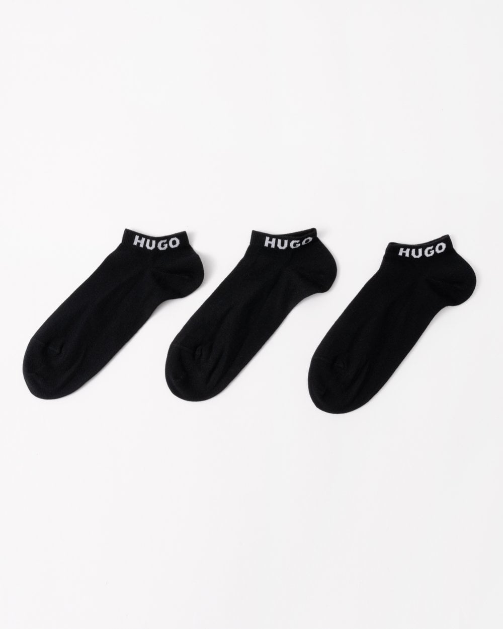 HUGO 3 Pack Mens Combed Cotton Ankle Length Socks NOS