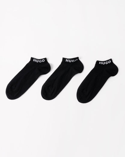 HUGO 3 Pack Mens Combed Cotton Ankle Length Socks NOS
