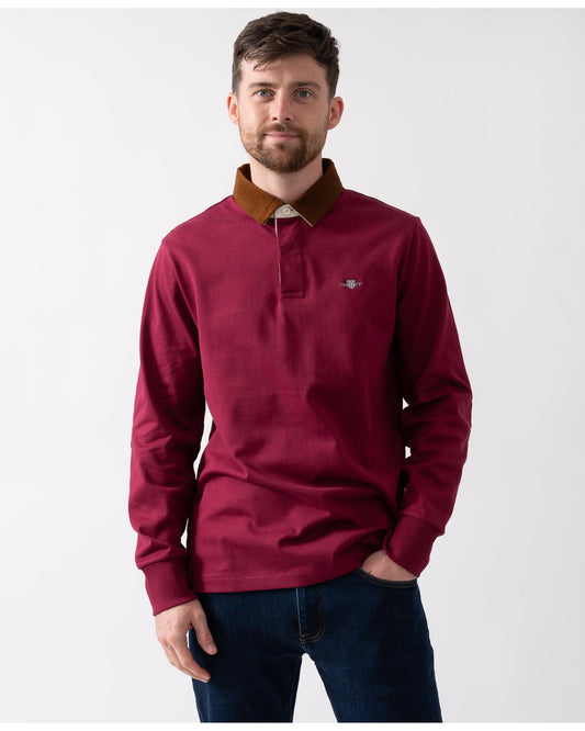 GANT Mens Cord Collar Heavy Rugger - 558 Rich Wine