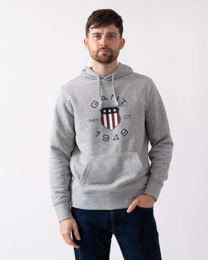GANT Mens Print Sweat Hoodie