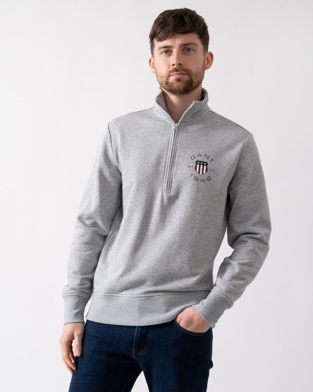 GANT Mens Print Half Zip