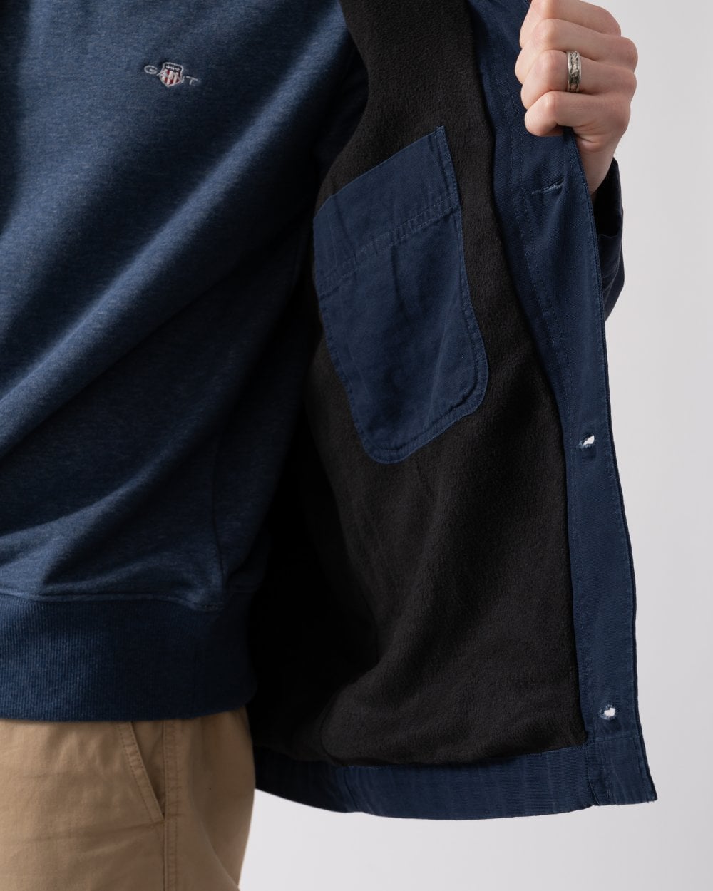 GANT Mens Cotton Work Jacket - 410 Marine