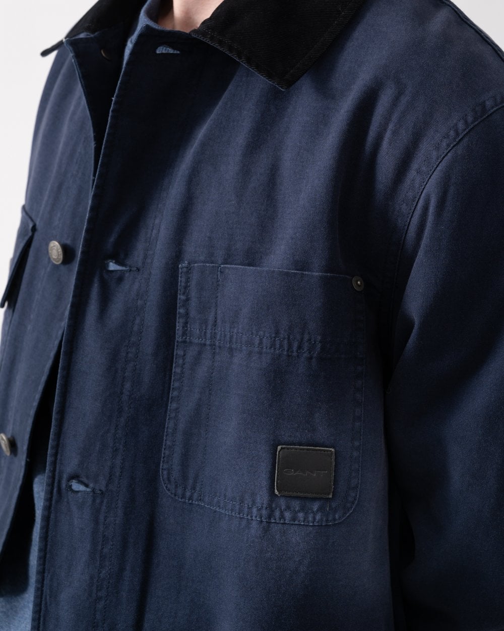 GANT Mens Cotton Work Jacket - 410 Marine