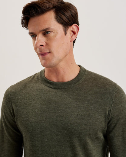 Ted Baker Liblo Mens Crew Neck Jumper - Khaki