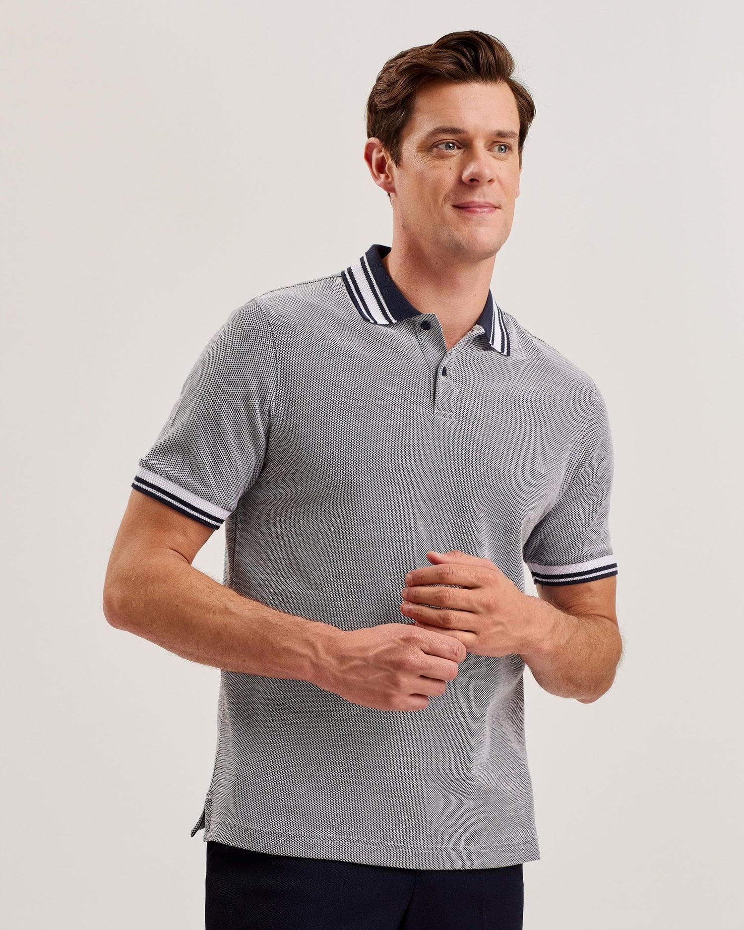 Ted Baker Ted Baker Phenes Mens Regular Fit Textured Polo