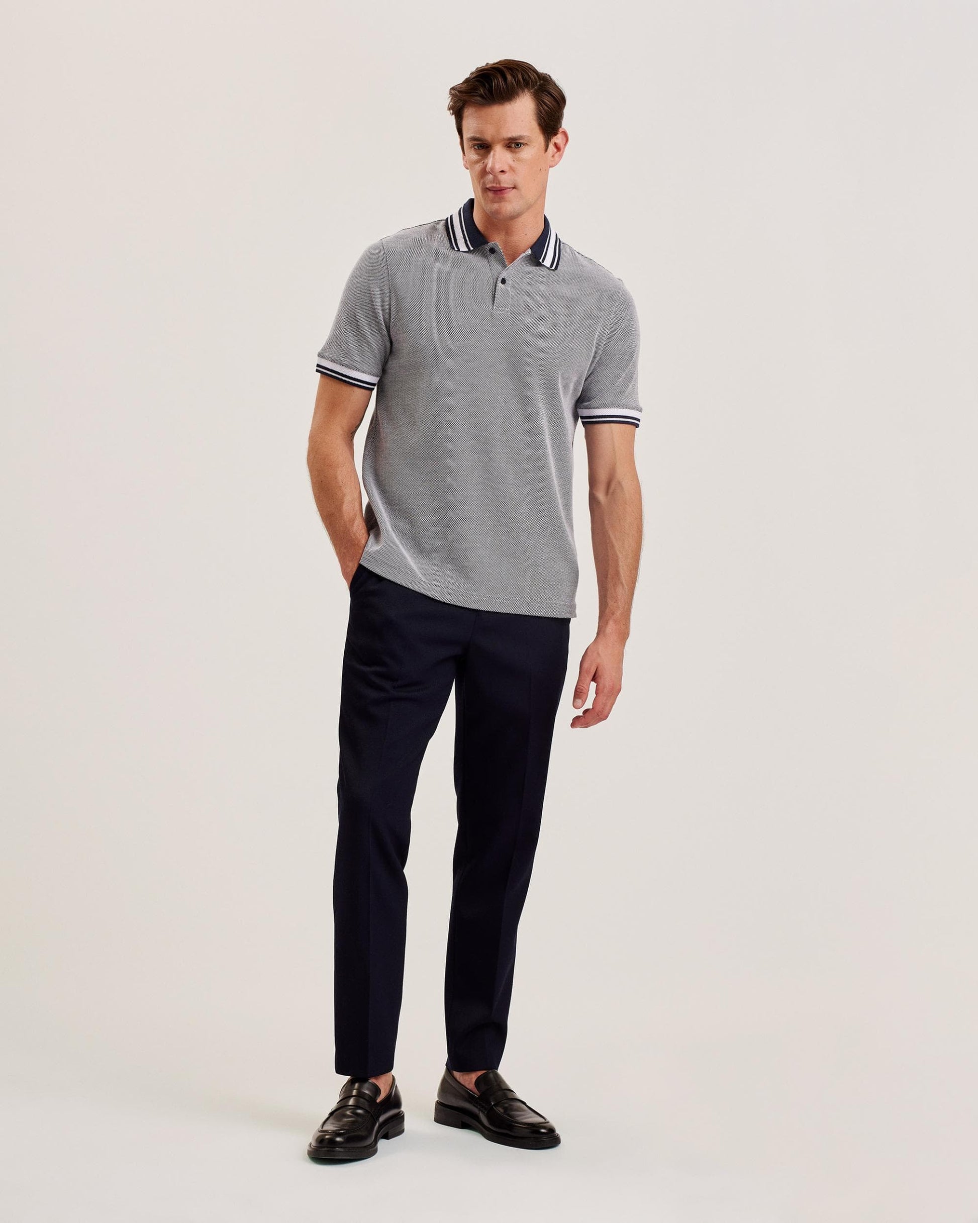 Ted Baker Ted Baker Phenes Mens Regular Fit Textured Polo