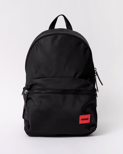 HUGO Ethon Backpack with Red Rubber Logo Label and Top Handle NOS