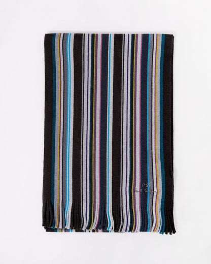 Paul Smith Mens Multicolour Stripe Scarf