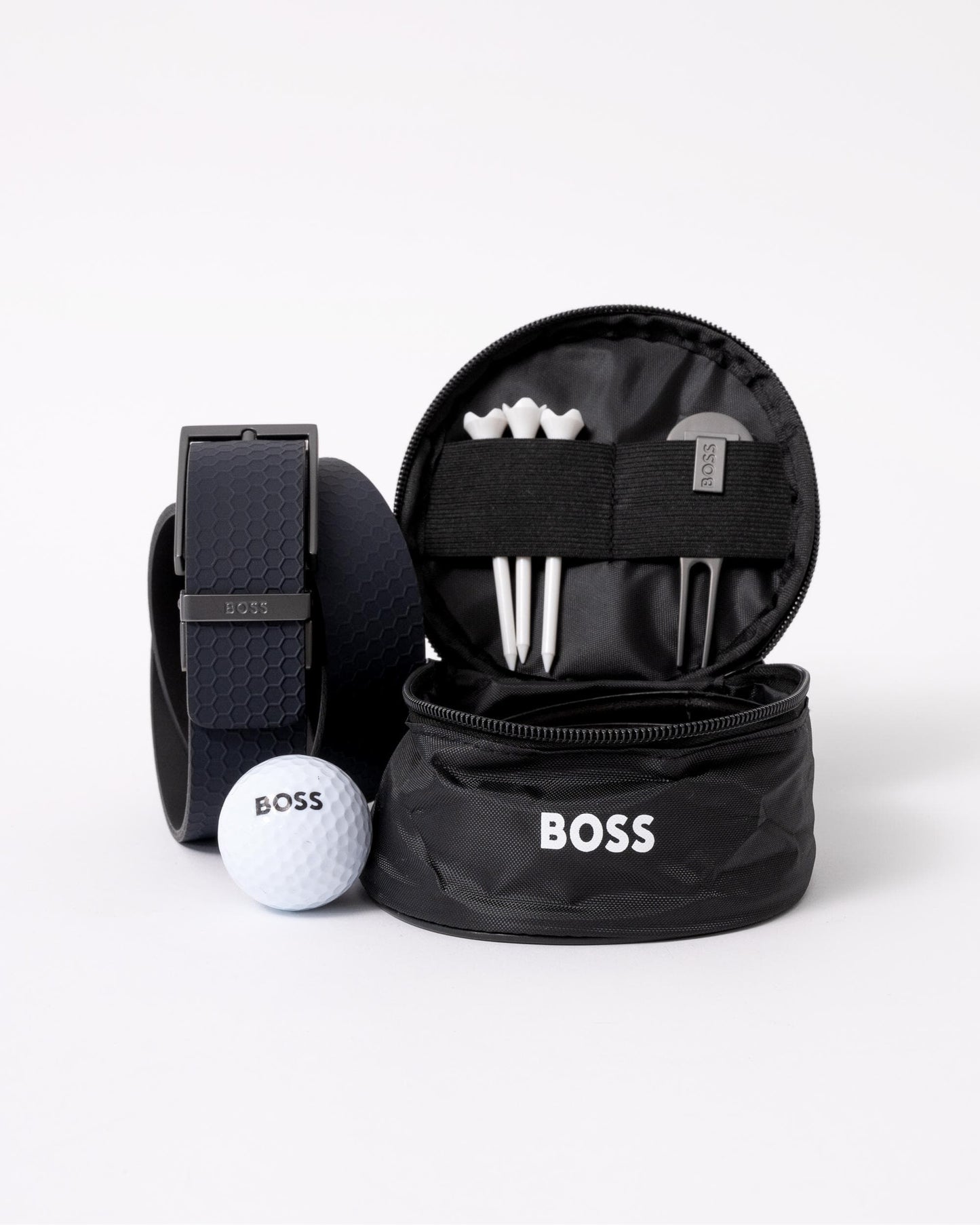 BOSS Orange Mens Reversible Belt and Golf Set