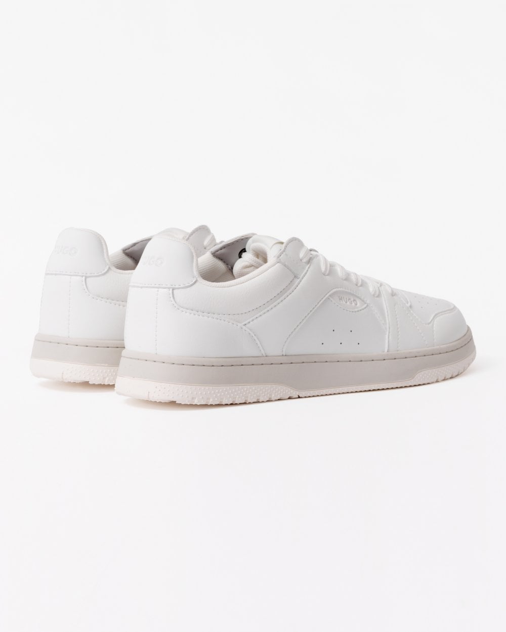 HUGO Hadrian Tenn Mens HUGO Hadrian Tenn Mens Trainers with Tonal Logo Branding - White 100