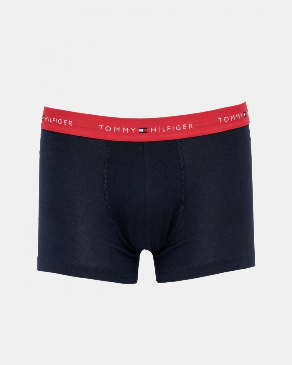 Tommy Hilfiger 3 Pack Mens Colour Waistband Trunks - Primary Red/White/Desert Sky