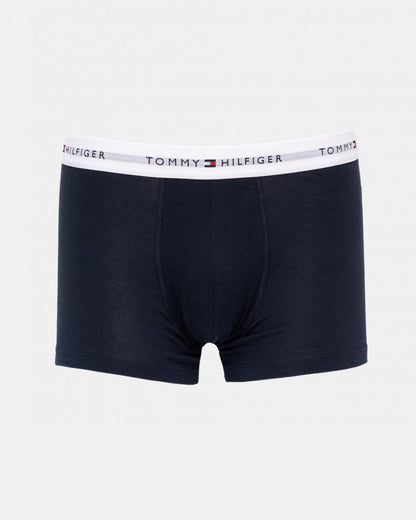 Tommy Hilfiger 3 Pack Mens Colour Waistband Trunks - Primary Red/White/Desert Sky