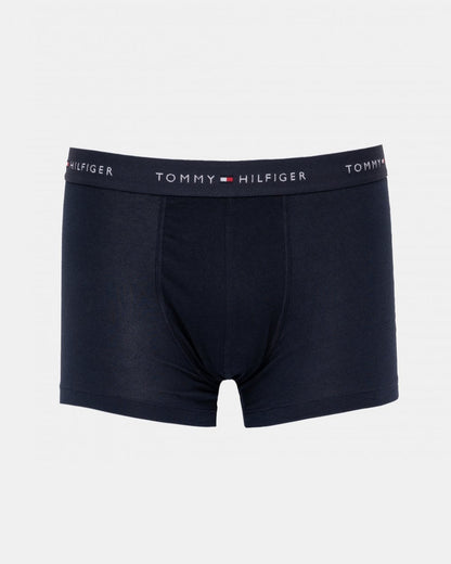 Tommy Hilfiger 3 Pack Mens Colour Waistband Trunks - Primary Red/White/Desert Sky