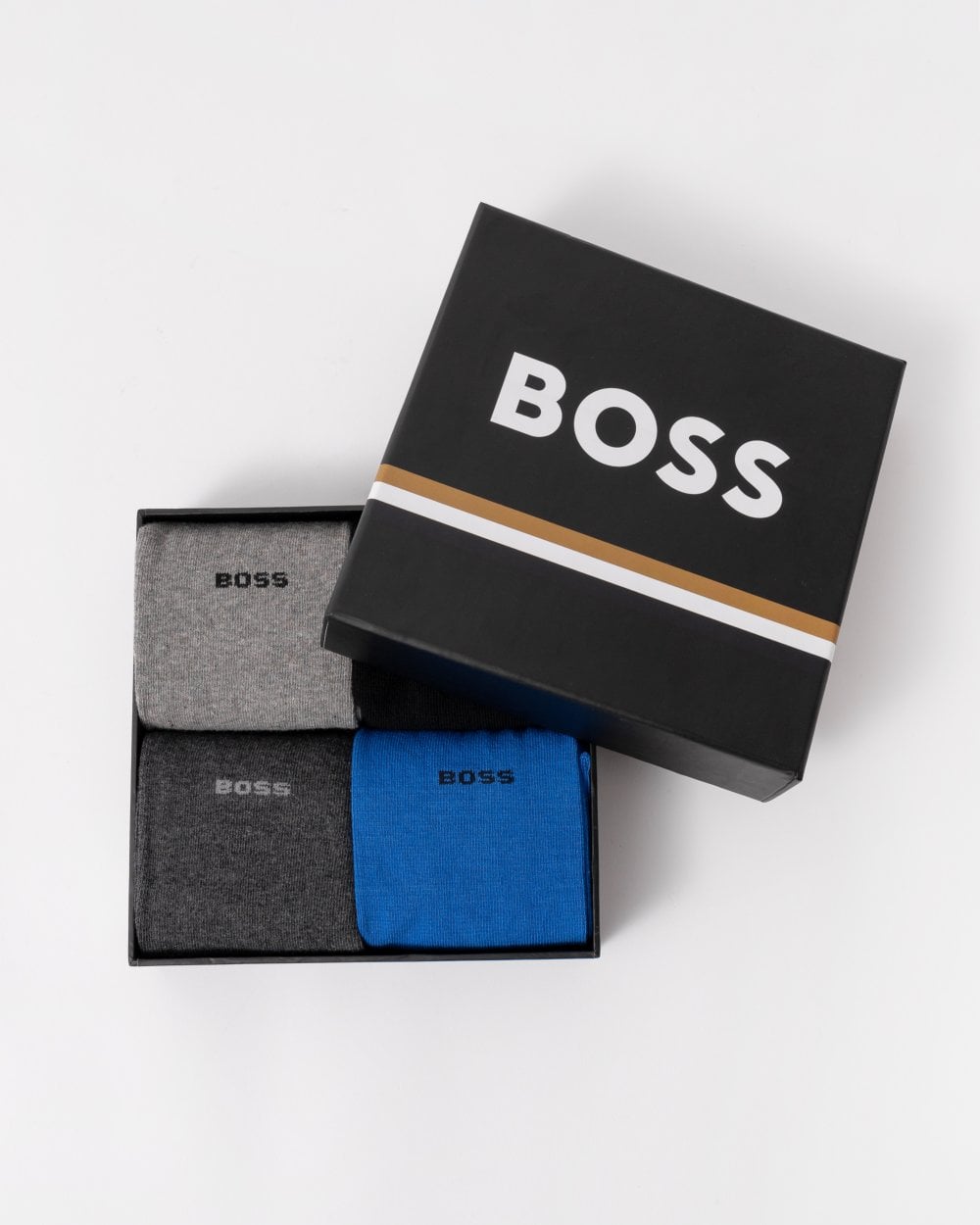 BOSS Orange 4-Pack Mens Cotton Blend Socks Gift Set