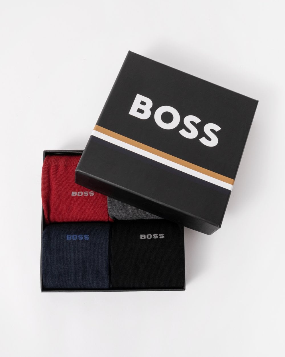 BOSS Orange 4-Pack Mens Cotton Blend Socks Gift Set
