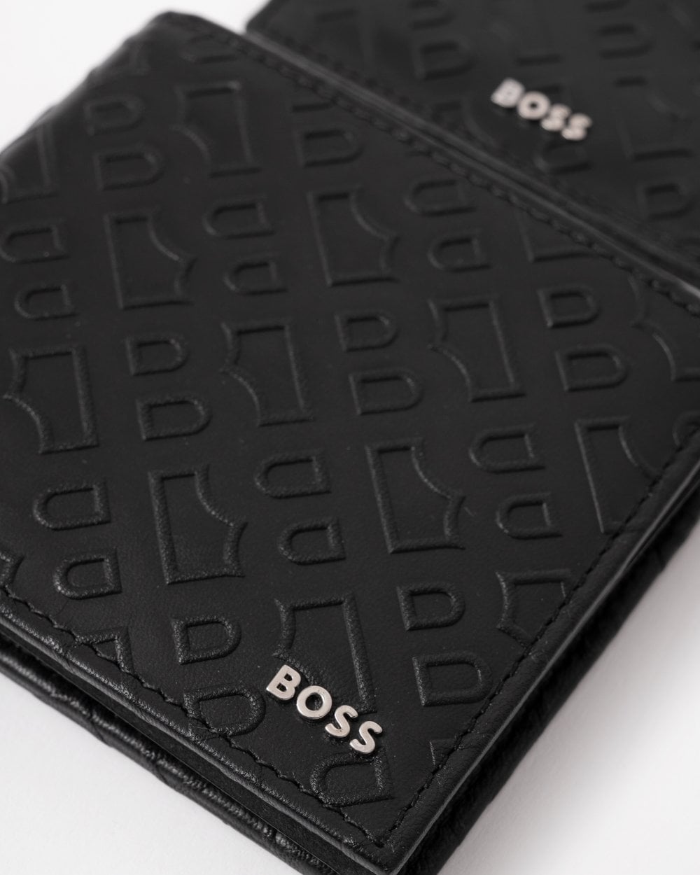 BOSS Orange GB Outline Mens Embossed Wallet and Card Holder Gift Set
